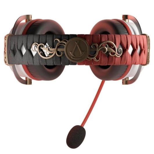 Auriculaires Lexip Assassin's Creed Shadows sans fil et filaire Bluetooth 2.4 GHz Gaming LED Rouge Blanc