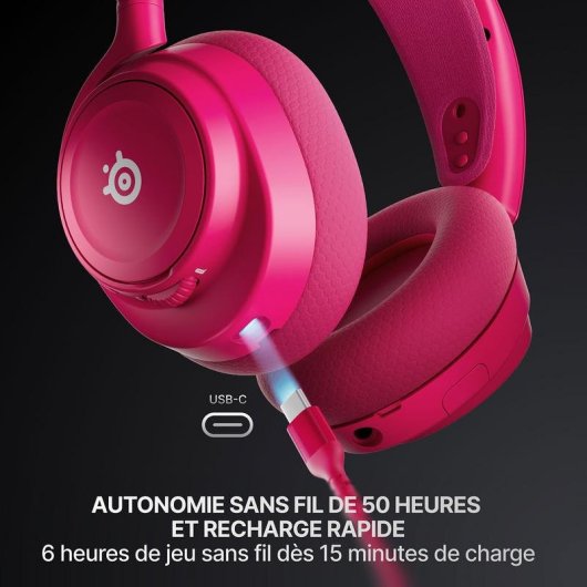 Casque SteelSeries Arctis Nova 7 Gen 2 Sans Fil Bluetooth/RF, Gaming, Réduction de Bruit, Magenta