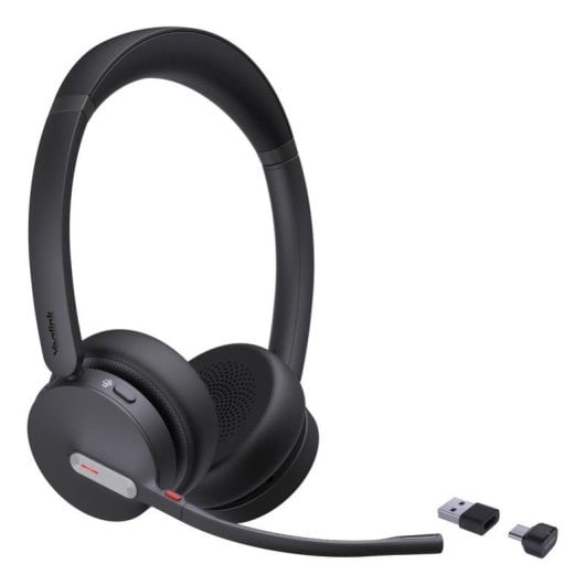 Auriculaires Yealink BH70 Dual Teams sans fil Bluetooth avec réduction de bruit pour bureau noir