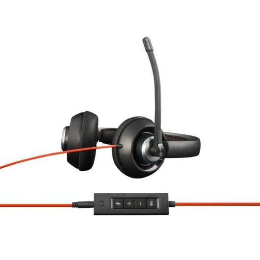 Auriculaires Bluestork MC401 filaires USB et Jack pour bureau avec microphone pivotant et annulation de bruit, noir