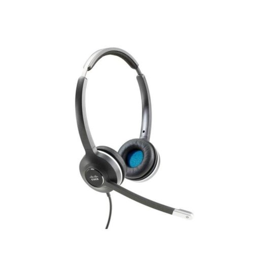 Auriculares Cisco 532 com cabo RJ9, microfone unidirecional, cancelamento de ruído, escritório, preto e cinza