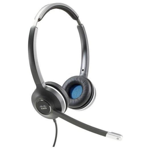 Casque Cisco 532 filaire RJ9 pour bureau/call center, microphone anti-bruit, noir/gris