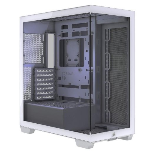 Boîtier Corsair 3500X Blanc Micro ATX double verre trempé panoramique