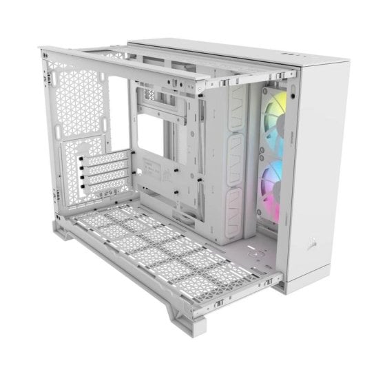 PC-Gehäuse Corsair 2500X RGB Weiß ATX Micro Tower Glas Seitenpanel RGB