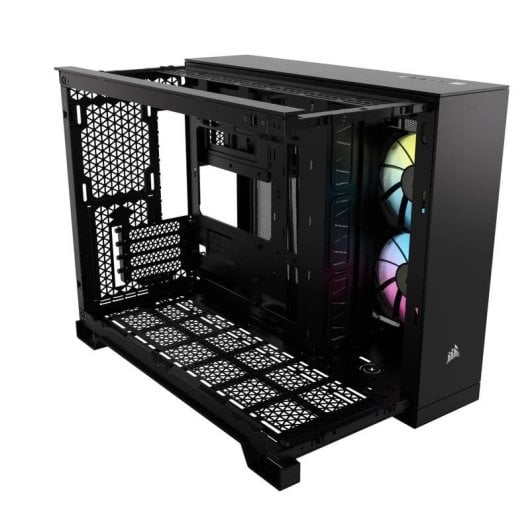 Caja PC Corsair 2500X RGB Micro Torre Vidrio Templado Negra ATX