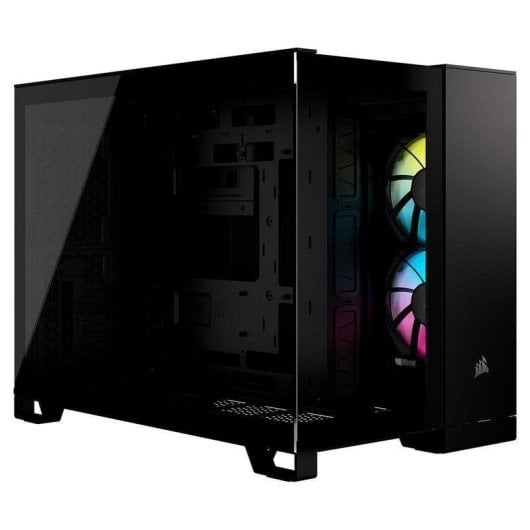 PC-Gehäuse Corsair 2500X RGB Micro Tower Schwarz Glas RGB USB-C