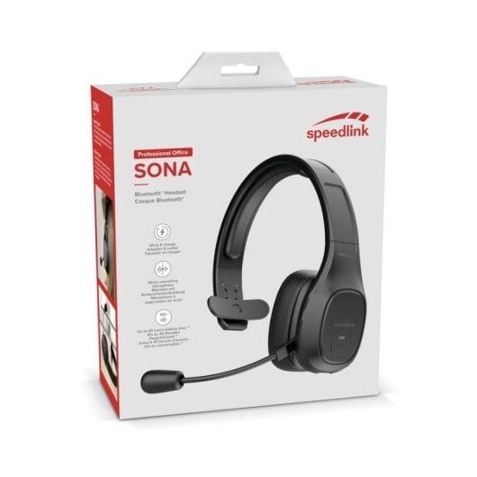 Auriculares Speed Link Sona inalámbricos y con cable Bluetooth para gaming con micrófono y diadema ajustable negros