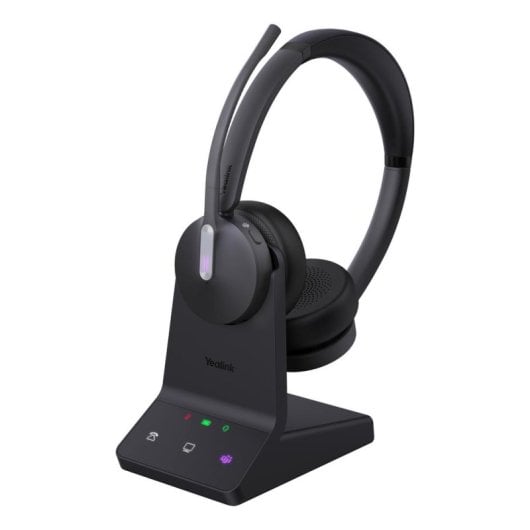 Auriculaires Yealink WH64 Dual Teams Sans fil Bluetooth DECT Pour bureau Casque Stéréo Noir