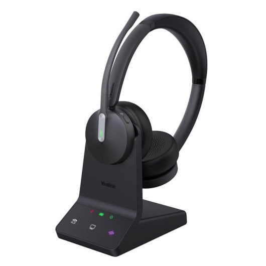 Auriculaires Yealink WH64 Dual Teams Sans fil Bluetooth DECT Pour bureau Casque Stéréo Noir