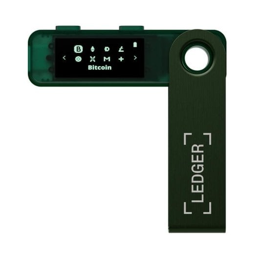 Portafoglio hardware LEDGER Nano S Plus USB Type-C Verde EAL5+ Display