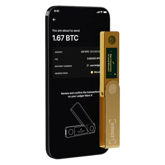 Monedouro offline LEDGER Nano X Ouro Conectividade Bluetooth USB Type-C