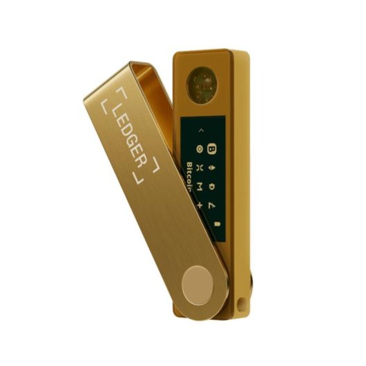Monedero offline Ledger Nano X Oro Bluetooth USB EAL5+ Pantalla Seguridad avanzada