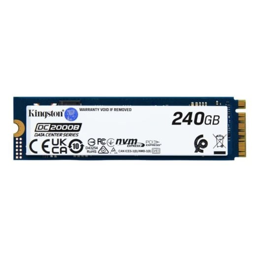 Disco Duro Kingston DC2000B 240GB SSD M.2 PCIe 4.0 4500MB/s Heatsink