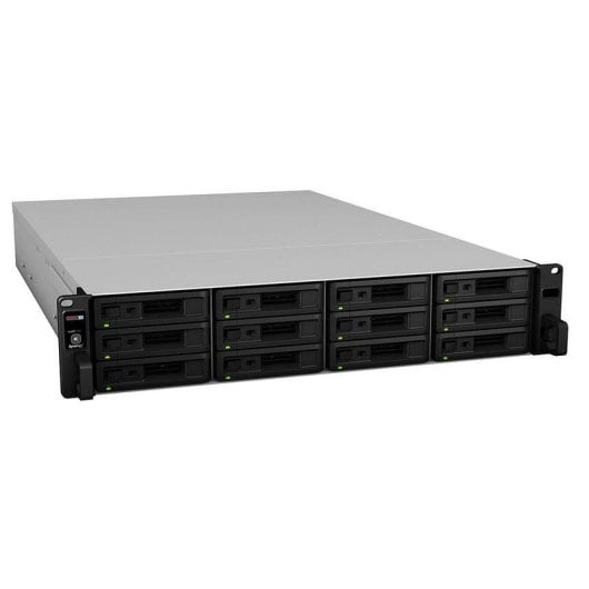 Caixa HDD/SSD Synology RX1222sas Rack 2U Aço Preto Hot-swap 12 Baias Alimentação Redundante