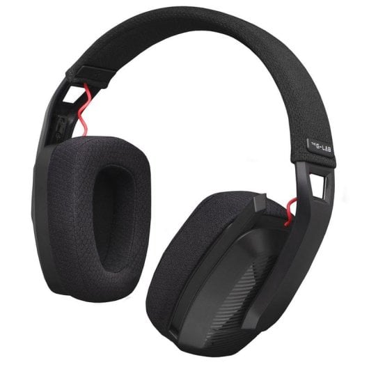 Casque The G-Lab KORP Platinium Sans Fil Bluetooth USB Gaming Pliable Noir