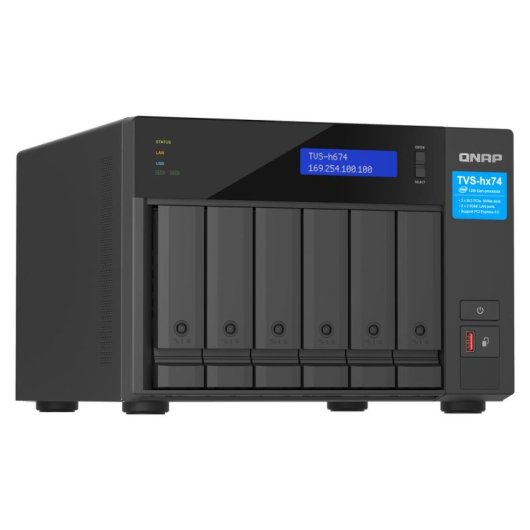Servidor NAS Torre QNAP 6xBays Intel Core i5 32GB DDR4 2.5GbE TVS-H674T-I5-32G