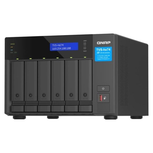 Servidor NAS Torre QNAP 6xBays Intel Core i5 32GB DDR4 2.5GbE TVS-H674T-I5-32G