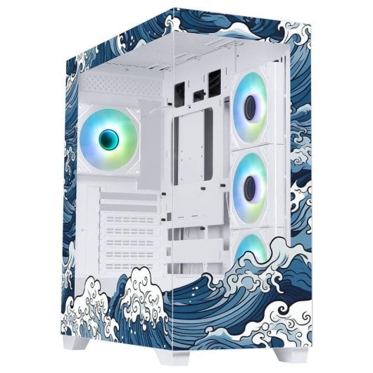 Boîtier BitFenix Ceto BFC-CET500WWGXW4A-WAV Blanc ARGB verre trempé