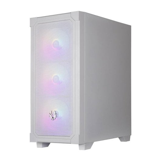 Boîtier BitFenix Graph BFC-GRF-300-WWGSW-4A Blanc RGB Verre trempé Gamer