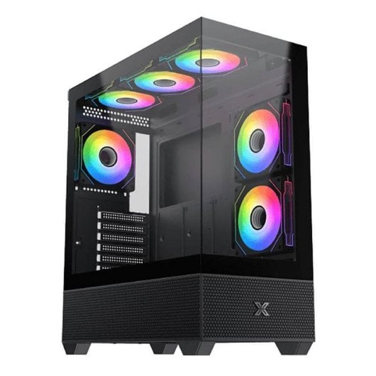 PC-Gehäuse Xigmatek Alphard Arctic Midi Tower Weiß ARGB-Glas Gaming