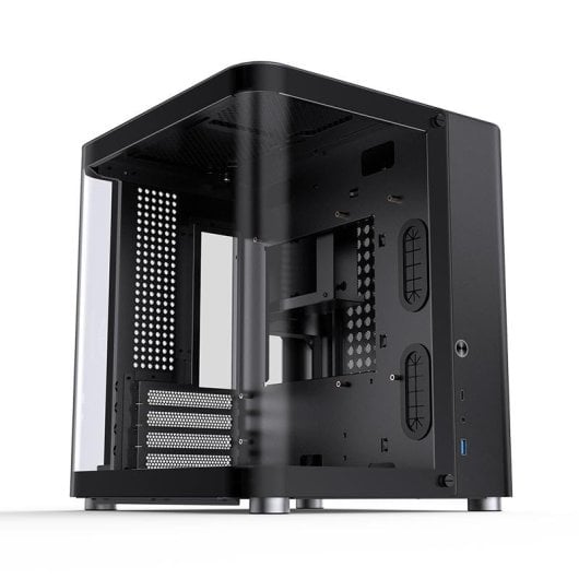 PC-Gehäuse Jonsbo TK-1 2.0 Mini Tower Schwarz ITX Micro ATX Glasfenster Gaming
