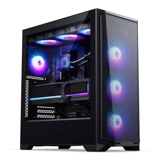Caja PC Phanteks Eclipse G370A Negra panel vidrio templado frontal mesh ARGB