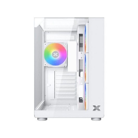 Boîtier Xigmatek Aqua Compact EN48258 blanc Mid Tower verre trempé ARGB