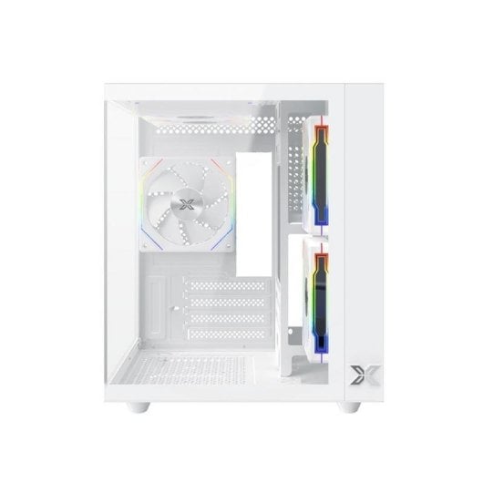 Boîtier PC Xigmatek Aqua M Lite EN44427 ARGB micro ATX Blanc Verre Trempé