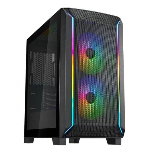 PC-Gehäuse SilverStone FARA 312Z Midi Tower ARGB Glasfenster Schwarz Gaming