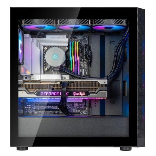 PC-Gehäuse SilverStone FARA 514X Midi Tower Glasfenster ARGB Schwarz Gaming