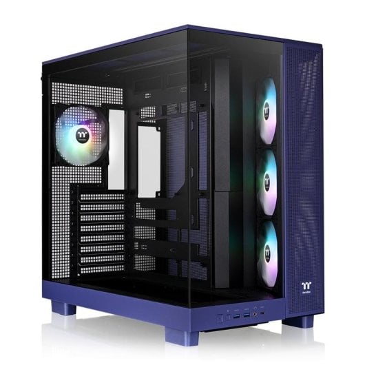 PC-Gehäuse Thermaltake CA-11E-00MNWN-00 View 380 XL TG ARGB Blau mit Glas und 4 ARGB-Lüftern