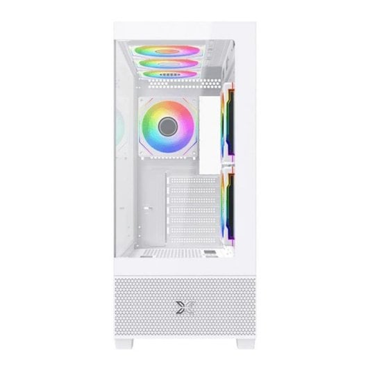 PC-Gehäuse Xigmatek EN43833 Alphard Weiß ARGB 6 Lüfter Glas Micro ATX
