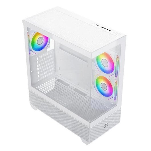 PC-Gehäuse Xigmatek EN43833 Alphard Weiß ARGB 6 Lüfter Glas Micro ATX