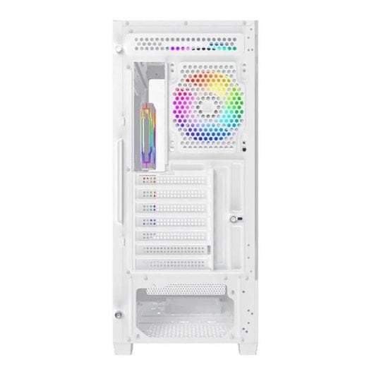 PC-Gehäuse Xigmatek EN43833 Alphard Weiß ARGB 6 Lüfter Glas Micro ATX