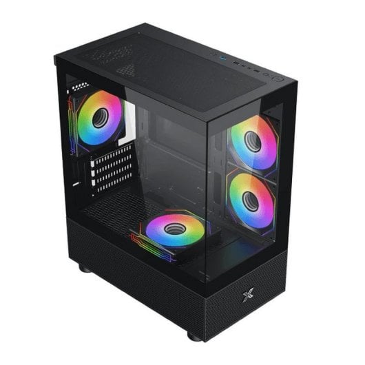 PC-Gehäuse Xigmatek Alphard M EN44526 Schwarz Glasfenster ARGB 4x 120 mm