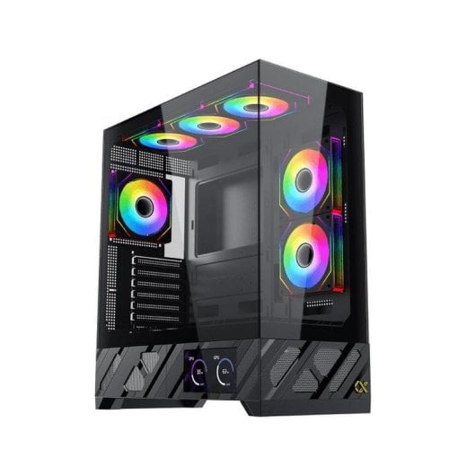 PC-Gehäuse Xigmatek Alphard Pro EN48227 Schwarz Glas LCD ARGB EATX