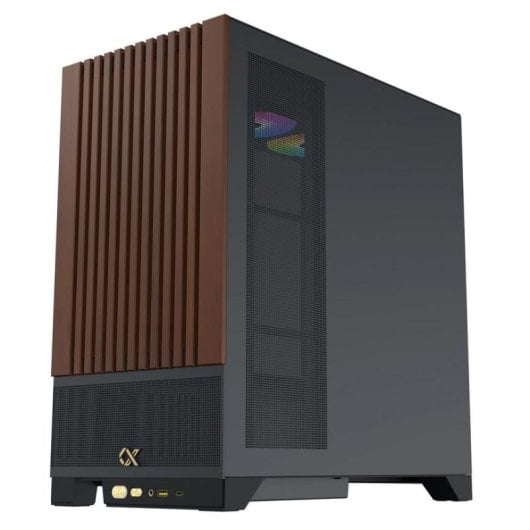 PC-Gehäuse Xigmatek Endorphin WD Schwarz EATX ARGB Tempered Glass Holzfront