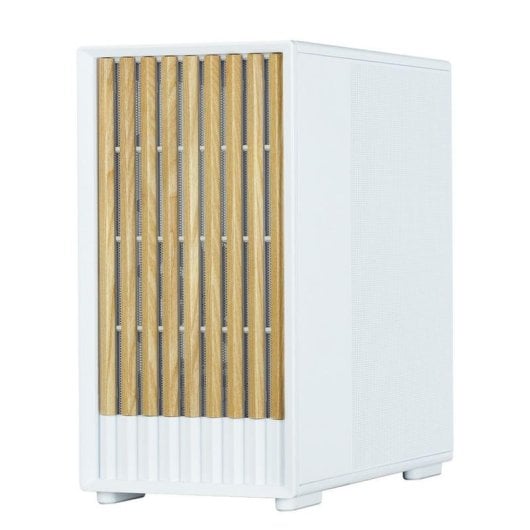 PC-Gehäuse Zalman P10 NAMU WHITE Midi Tower Glas Holzfront ATX/Micro ATX