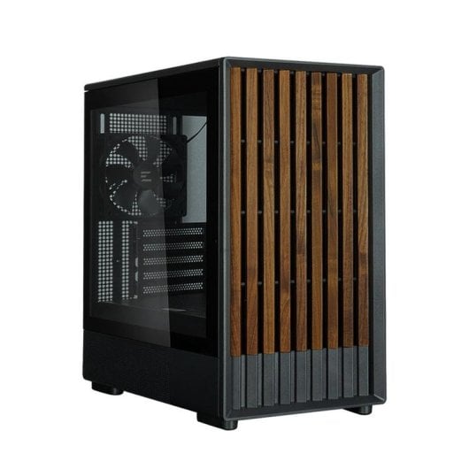 PC-Gehäuse Zalman P10 NAMU Black Mini Tower Glaspanel Holzfront