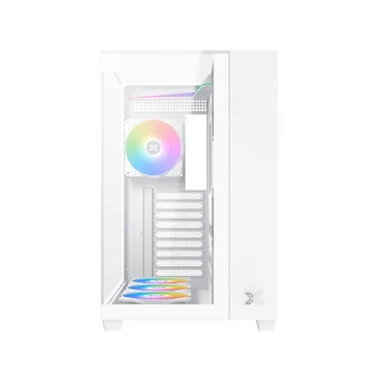 PC-Gehäuse Xigmatek EN45813 Aqua V Weiß Glas ARGB 7x120 mm ATX Micro ATX