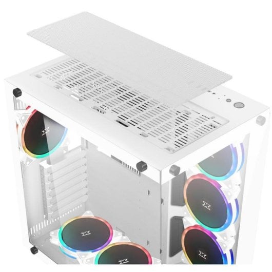 Boîtier PC Xigmatek Aquarius Plus ARGB Blanc Fenêtres Verre Trempé ATX/Micro-ATX/Mini-ITX 7 Ventilateurs ARGB Inclus