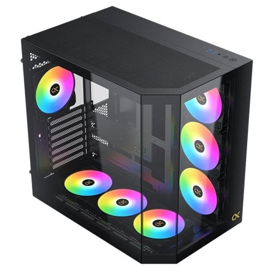 PC-Gehäuse Xigmatek Cubi II EN45486 Schwarz ARGB Glas Seitenfenster