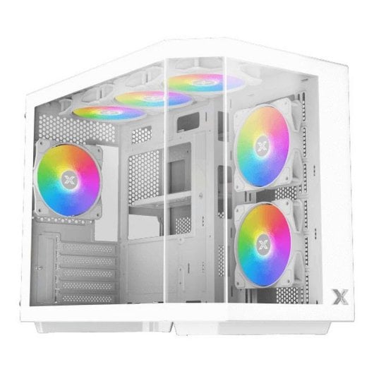 PC-Gehäuse Xigmatek Cubi M EN42805 Weiß Glas ARGB Mini Tower
