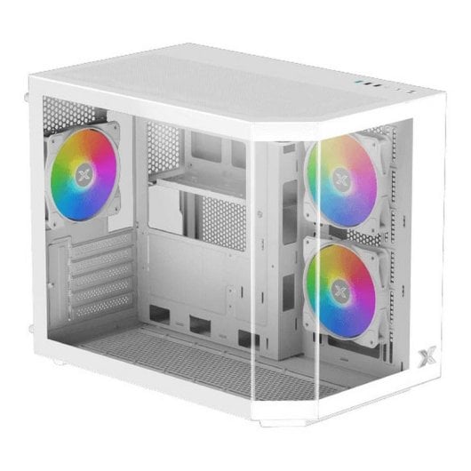 PC-Gehäuse Xigmatek Cubi M EN42805 Weiß Glas ARGB Mini Tower