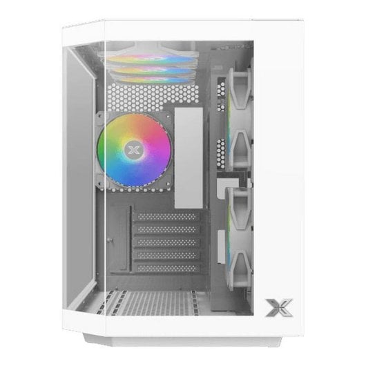 PC-Gehäuse Xigmatek Cubi M EN42805 Weiß Glas ARGB Mini Tower