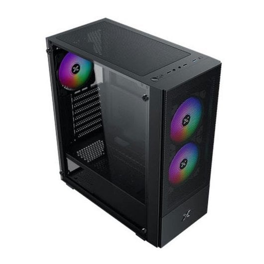 PC-Gehäuse Xigmatek Hero II Air 3F Tempered Glass RGB Lüfter ATX Schwarz
