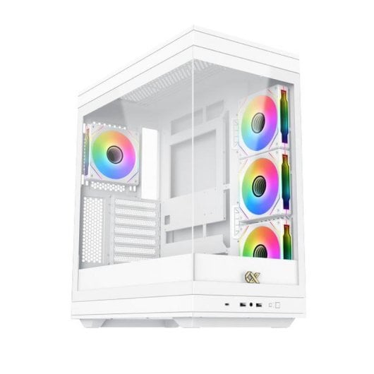 PC-Gehäuse Xigmatek META EN45073 Weiß ATX E-ATX Tempered Glass 4x ARGB Lüfter
