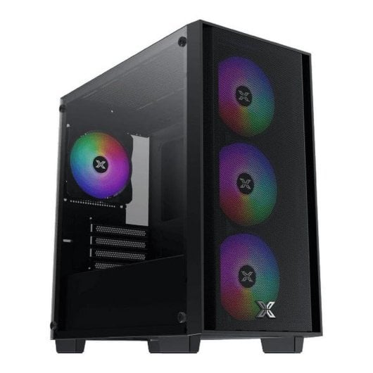 PC-Gehäuse Xigmatek NYX Air II Tempered Glass RGB 4x120mm mATX Mini-ITX Schwarz