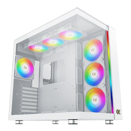 PC-Gehäuse Xigmatek EN41914 Aqua Ultra Weiß große Tower Glas ARGB Wasserkühlung