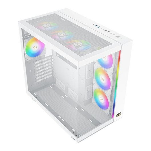 PC-Gehäuse Xigmatek EN41914 Aqua Ultra Weiß große Tower Glas ARGB Wasserkühlung